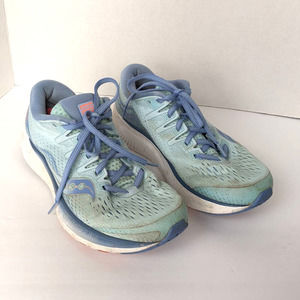 Saucony Ride ISO 2 Women's Running 7.5 Wide Blue, Coral S10515-1